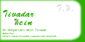 tivadar wein business card